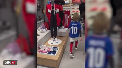 Xavi's son goes viral for wearing Kylian Mbappé's shirt