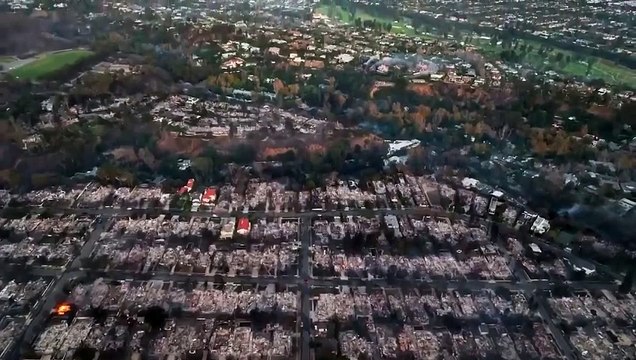 DRONE FOOTAGE REVEALS LA WILDFIRE DEVASTATION Unbelievable aerial footage shows the charred Pacific Palisades and Altadena landscapes as LA wildfires rage unchecked.