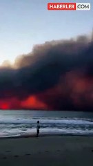 ABD'deki yangının şiddeti görüntülere böyle yansıdı