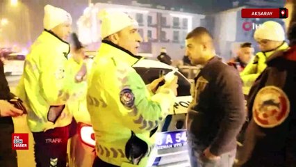 Aksaray'da polisten kaçan sürücü yakalanınca esprileriyle güldürdü