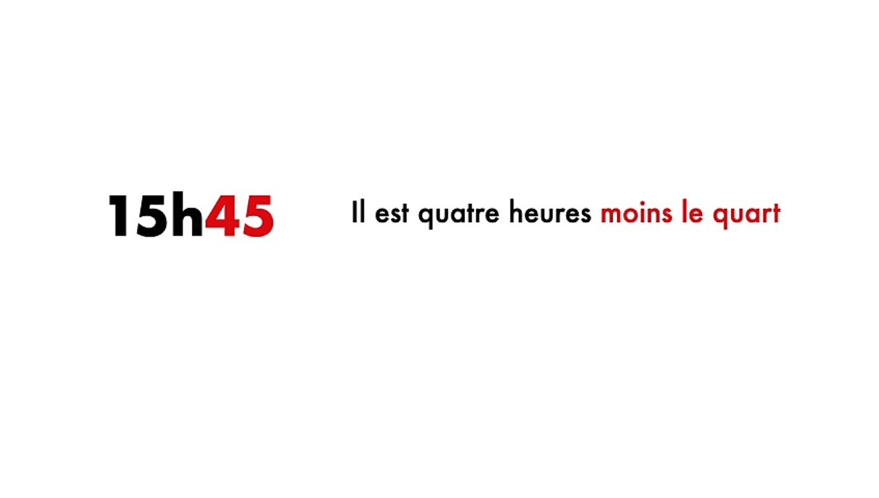 A1 - les heures
