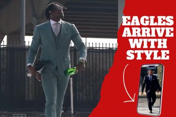 Jalen Hurts and the Philadelphia Eagles show off their best suits as they get ready to face Green Bay Packers