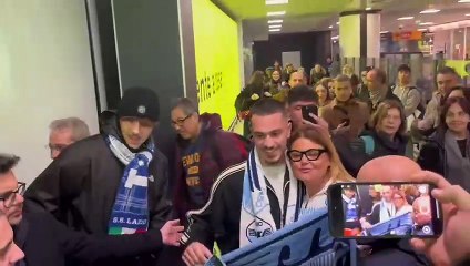 Lazio, l'arrivo di Ibrahimovic a Fiumicino