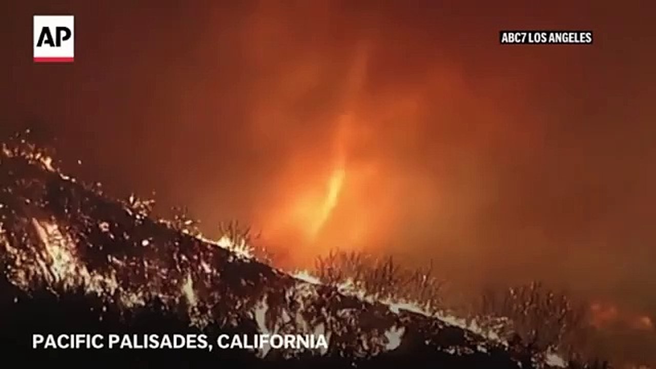 Tornado de fuego revela la ferocidad de los incendios en Los Ángeles