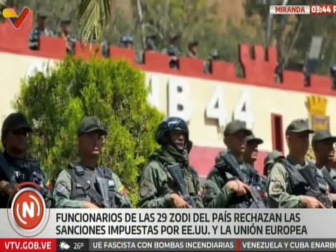 ZODI Miranda N.º 83 rechaza sanciones impuestas por EE. UU. a funcionarios del Estado