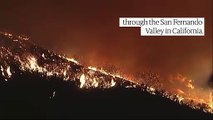 Fire tornado spotted in Palisades blaze in California