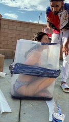 He drops Mentos in Coke with her inside.hd