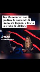 Teo mammuccari non gradisce le domande di Francesca fagnani