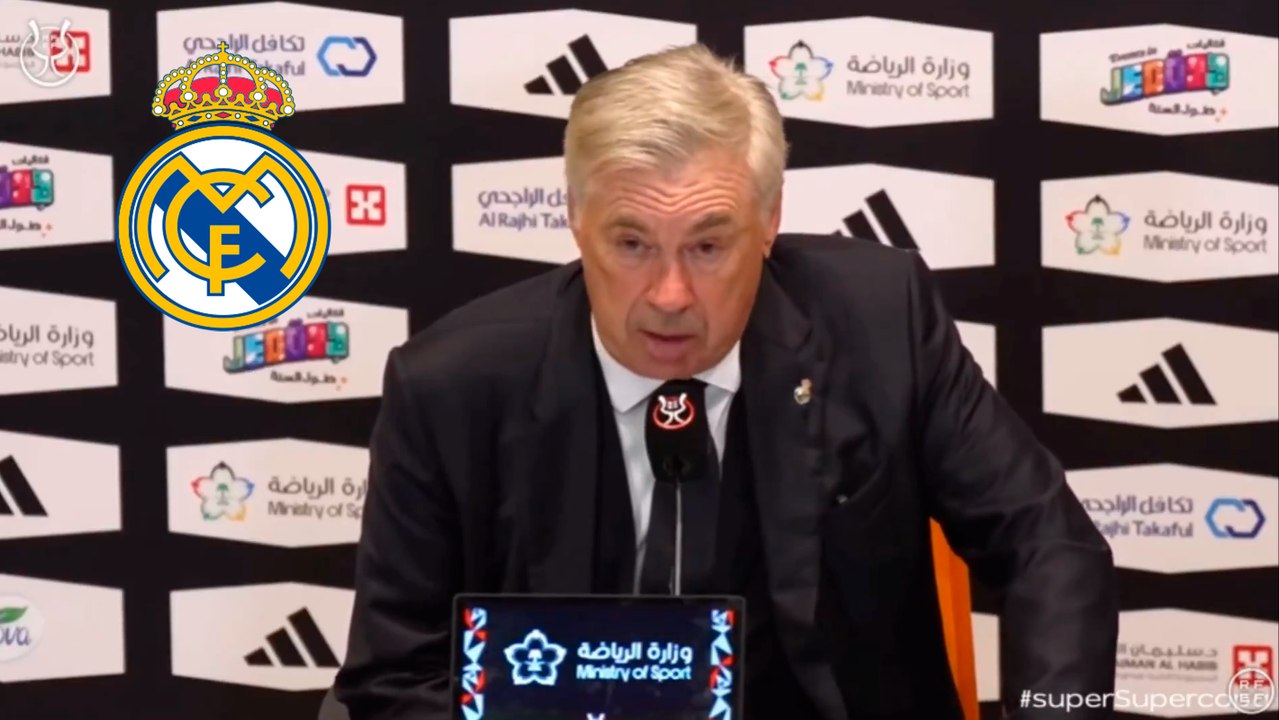 Ancelotti: "El partido ha sido malo desde el primer minuto" tras la goleada en la final de la Supercopa