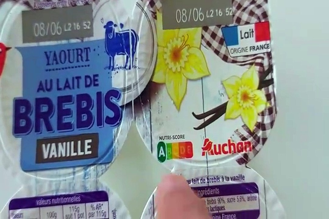 AUCHAN Yaourt au lait de brebis à la vanille 4x115g