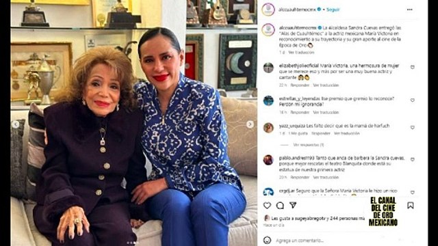 02124CCM Reaparece actriz del Cine de Oro a sus 96 años después de 10 años de ausencia