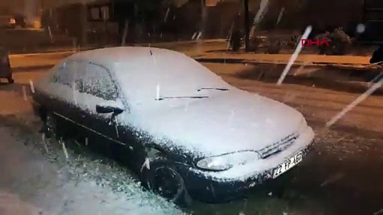 Keşan'da kar yağışı etkili oldu