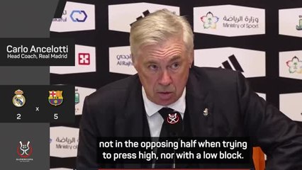 Super Cup humiliation 'hard to accept' for Ancelotti