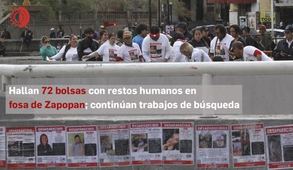 Hallan 72 bolsas con restos humanos en fosa de Zapopan