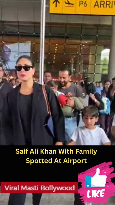 Saif Ali Khan With Family Spotted At Airport Viral Masti Bollywood