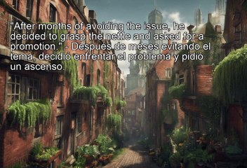 Idioms - grasp the nettle