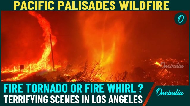 Los Angeles Wildfire ‘Firenado’ Chilling Video: Tornado-like Spinning Fire Vortex Hits Palisades