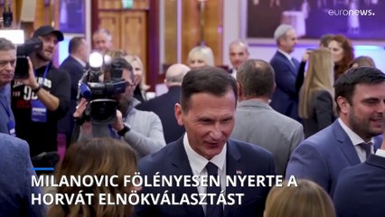 Zoran Milanović horvát elnököt elsöprő fölénnyel választották újra a vasárnapi második fordulóban
