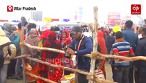 Police Patrol On Horses As Devotees Throng Maha Kumbh On 'Paush Purnima'