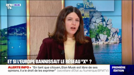 Ingérences d'Elon Musk: "On peut aller jusqu'au bannissement", affirme Clara Chappaz, ministre déléguée chargée de l'IA et du Numérique