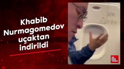Hostesle anlaşmazlık yaşayan Khabib Nurmagomedov, uçaktan indirildi