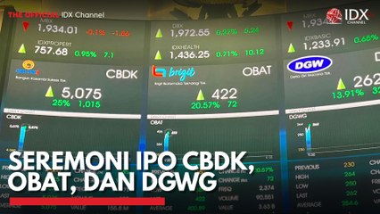 Seremoni IPO CBDK, OBAT, dan DGWG