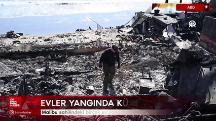 Malibu sahilindeki birçok ev yangınlarda kül oldu