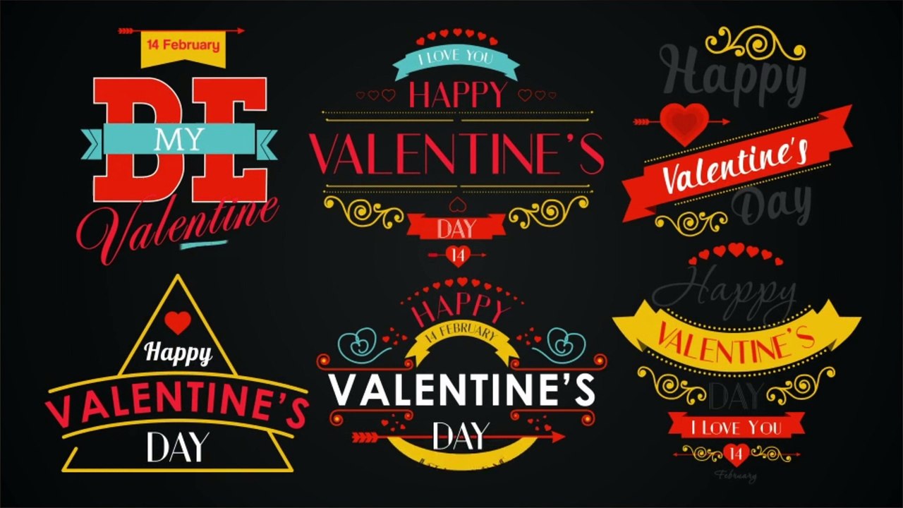 HAPPY VALENTINE'S DAY BADGES PACK - AE Template - Worldasr.com