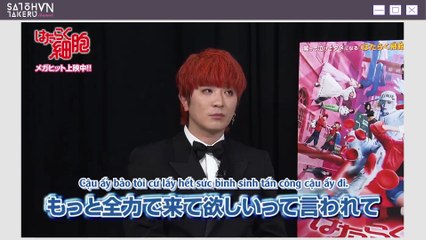 [Vietsub] Satou Takeru và Fukase kể chuyện hậu trường Hataraku Saibou