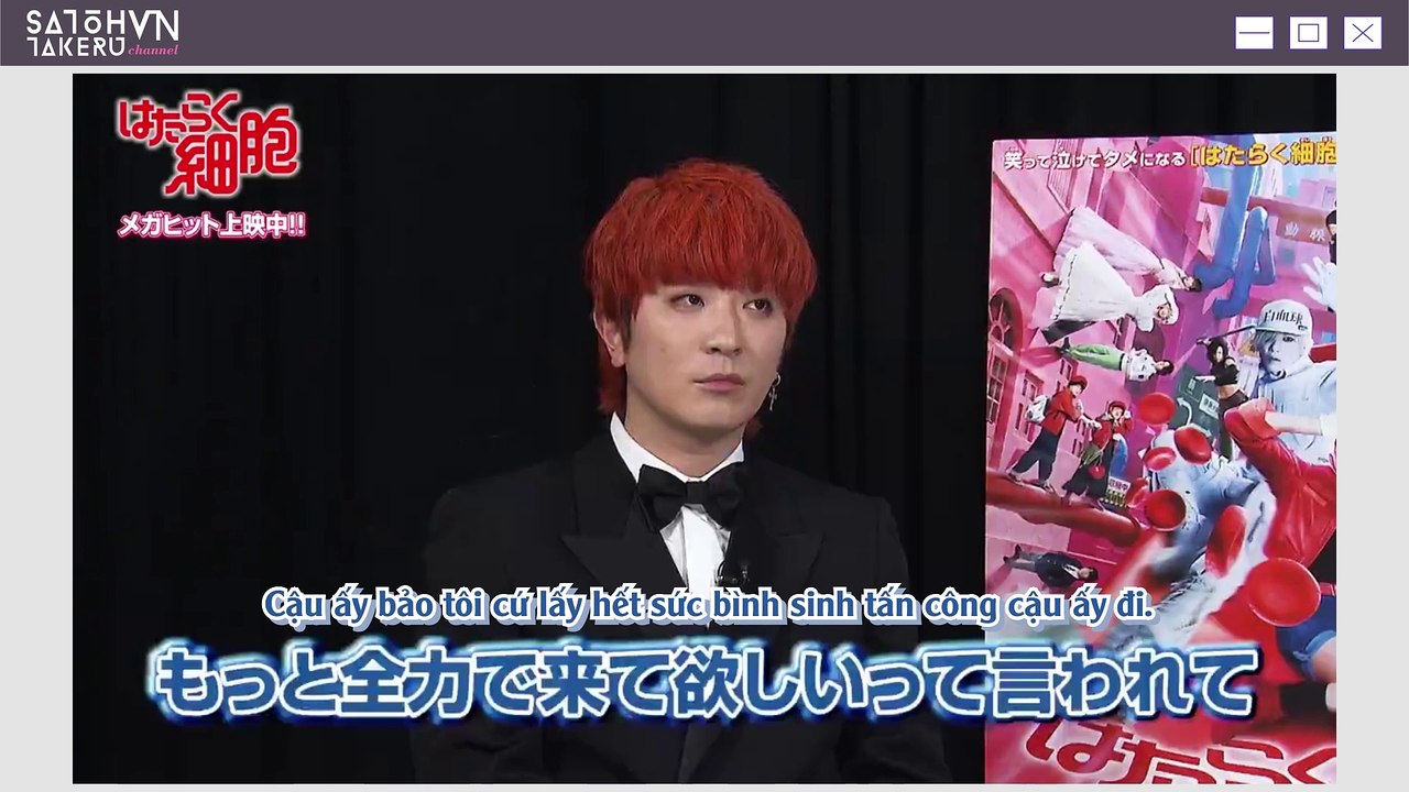 [Vietsub] Satou Takeru và Fukase kể chuyện hậu trường Hataraku Saibou