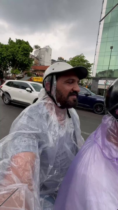 “Bike 🏍️ tour in rain, Hanoi 🇻🇳