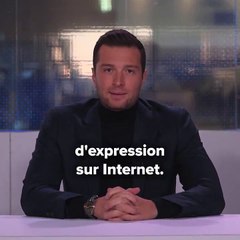 Regardez la vidéo du président du Rassemblement national, Jordan Bardella, dans laquelle il défend la liberté d’expression sur Internet, "une chose fragile et précieuse"