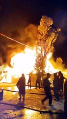 A residential house and four shops  gutted fire incident in Ramban