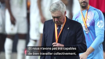 Ancelotti : “Très tristes, très déçus, mais c’est le football”