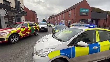 Emergency services at Welshpool incident