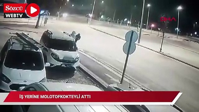 Sevgilisinin 'Bana burada kötü davranıyorlar' dediği iş yerine molotofkokteyli attı