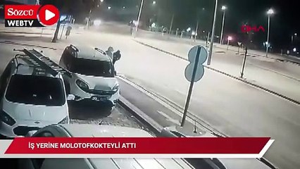 Sevgilisinin 'Bana burada kötü davranıyorlar' dediği iş yerine molotofkokteyli attı