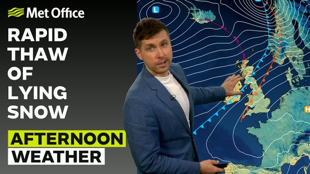 Met Office Monday afternoon weather forecast 13/01/2025 - Wet and windy in Scotland