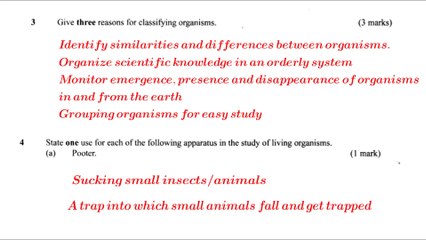 KCSE Biology paper 1 _ 2011 biology questions and answers #KCSE #2011 #exams #quiz #cbc #prediction