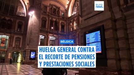Caos en Bélgica por la cancelación de vuelos y trenes debido a una huelga nacional