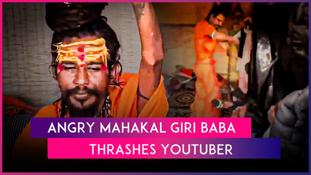 Irked At Questions, Mahakal Giri Baba Loses Cool; Hits YouTuber With Tongs At Maha Kumbh Mela