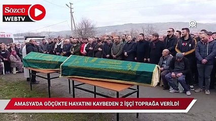 Amasya'da göçükte hayatını kaybeden 2 işçi toprağa verildi