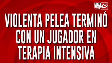 Fútbol violento: tremenda pelea terminó con un jugador en terapia intensiva