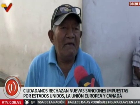 Habitantes de Caracas rechazan nuevas sanciones impuestas por EE.UU, la Unión Europea y Canadá