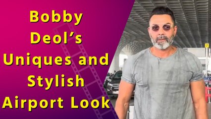 Bobby Deol spotted at Mumbai Airport wearing a trendy yet laid-back ensemble