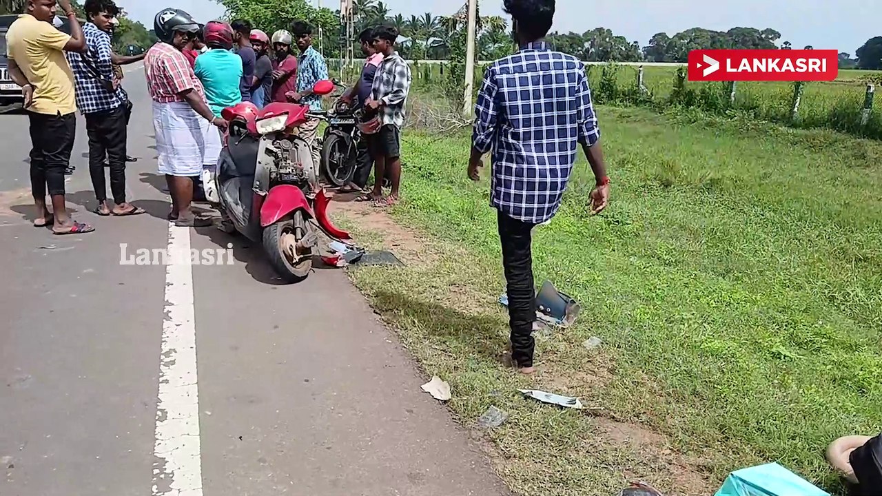 கிளிநொச்சியில் வாகன விபத்து: இருவர் படுகாயம்