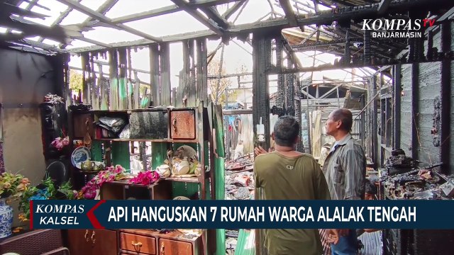 Kebakaran di Alalak Tengah Banjarmasin, 7 Rumah Hangus Dilalap Api!