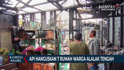 Kebakaran di Alalak Tengah Banjarmasin, 7 Rumah Hangus Dilalap Api!