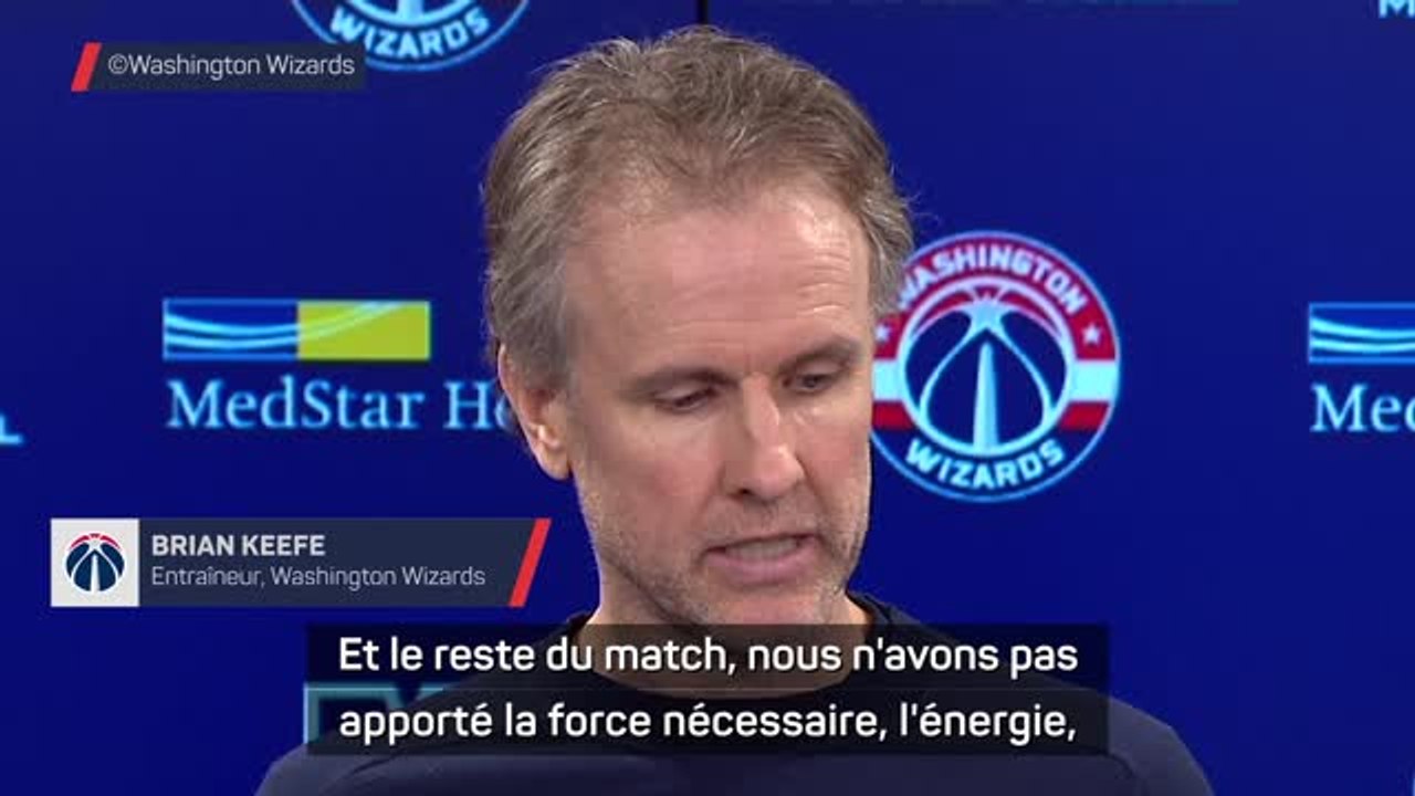 Wizards - Keefe : “Je n'ai pas fait un travail suffisant pour que nos joueurs puissent jouer 48 minutes”