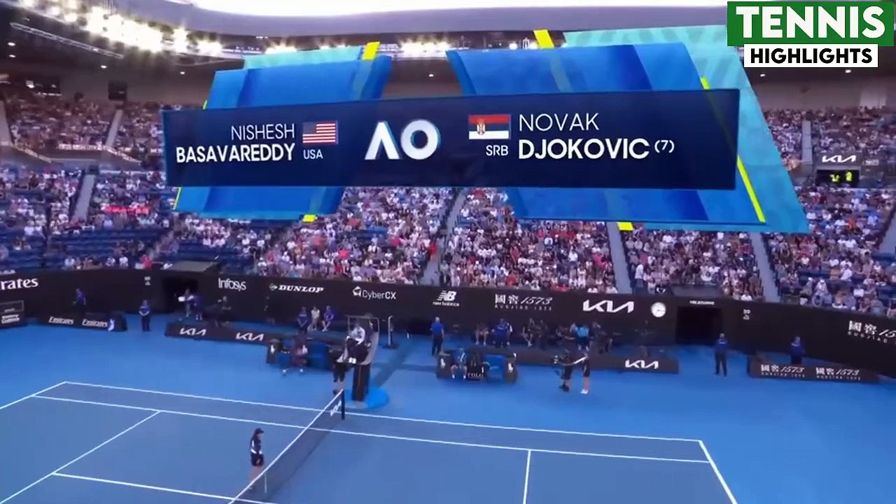 Djokovic vs Basavareddy Highlights Australian Open 2025 video Dailymotion